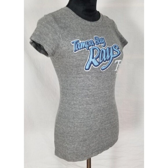 5th & Ocean by New ERA Junior's MLB Tampa Bay Rays Baseball T-Shirt Gray Size M - Picture 9 of 9